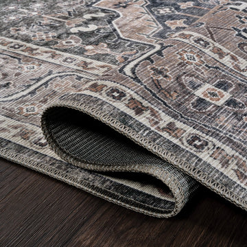 Alacati Ogee Medallion Washable Area Rug